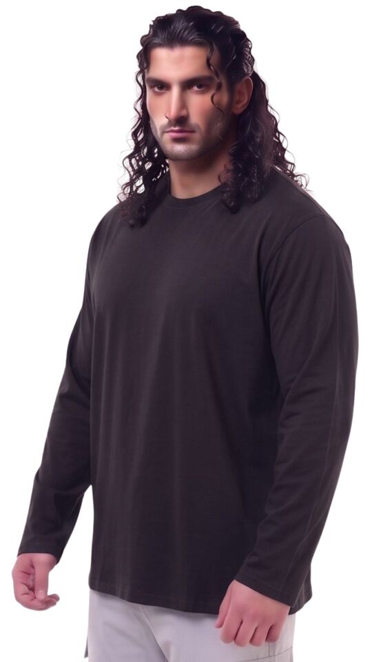 Erkek Büyük Beden 115 - 155 Kilo Arası Uygun Bedenli % 100 Pamuk Uzun Kol Bisiklet Yaka Sweatshirt