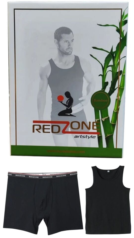 Erkek Premium Kalite Standart Kalıp Redzone Kutulu Bambu Atlet Boxer Takım